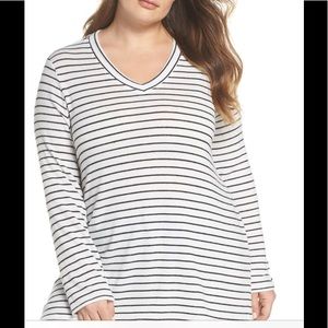 Gibson x Living in Steph Stripe Top Size 2X